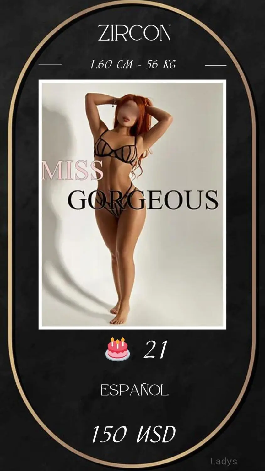 Zircon, 20 years latina escorts girl, height 161 sm, Weight kg, listcrawler Cartagena
